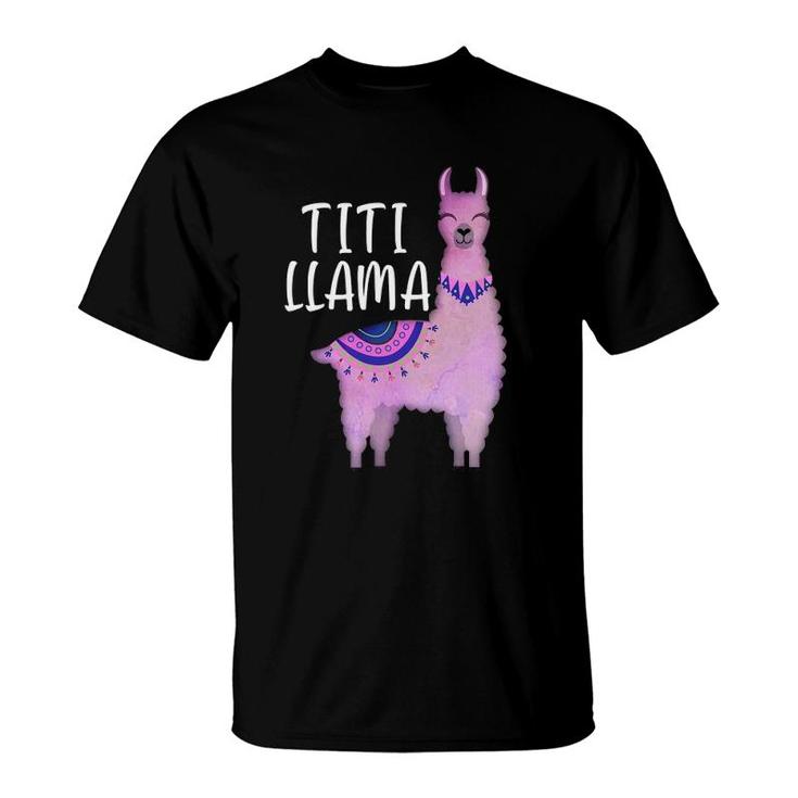 Titi Llama Puerto Rican Aunt Funny Llama Lover T-Shirt