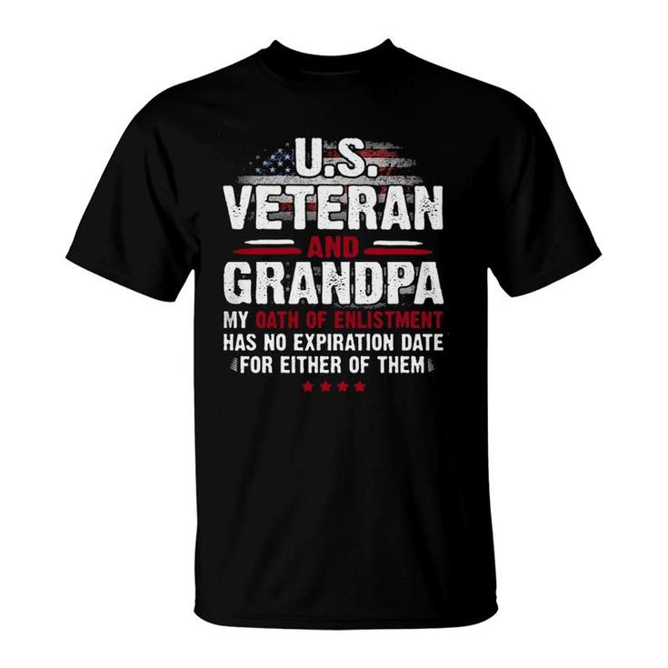 US Veteran And Grandpa My Oath Of Enlistment Gift T-Shirt