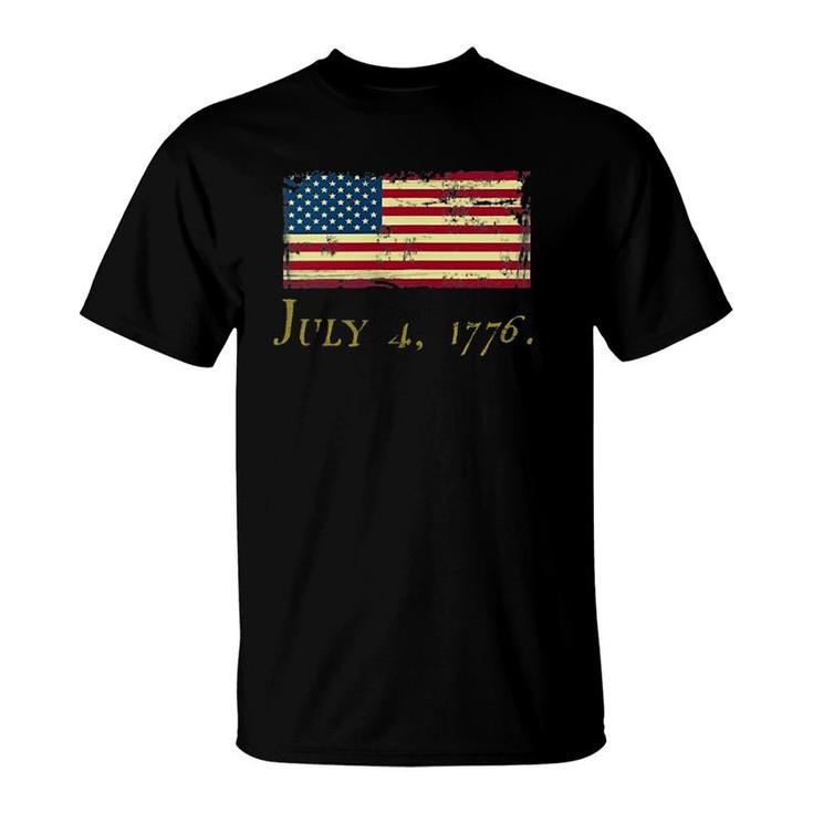 Usa Flag Patriotic  With Bill Of Rights 4Th Of July T-Shirt