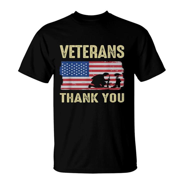Usa Memorial Day Military Veterans Day 2021 We Thank You  T-Shirt
