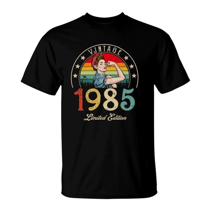 Vintage 1985 Limited Edition 1985 37Th Birthday 37 Years Old T-Shirt
