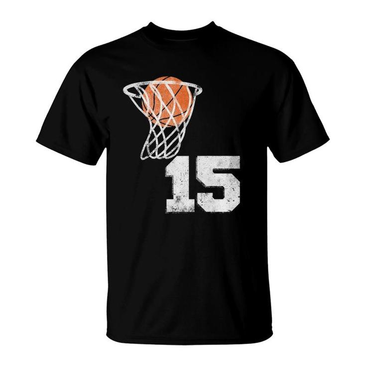 Vintage Basketball Jersey Number 15 Player Number T-shirt