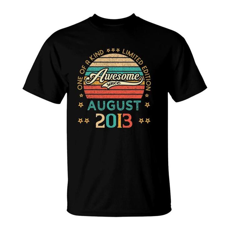 Vintage Birthday Awesome Since August 2013 Limited Edition T-Shirt