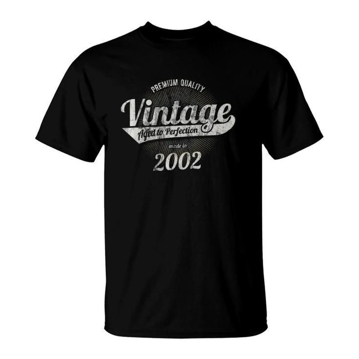 Vintage Est 2002 Classic 19 Years Old 19Th Birthday  T-Shirt