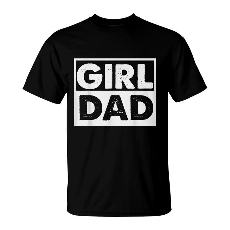 Vintage Girl Dad Proud Men Daddy Father Of Girl Dad T-Shirt