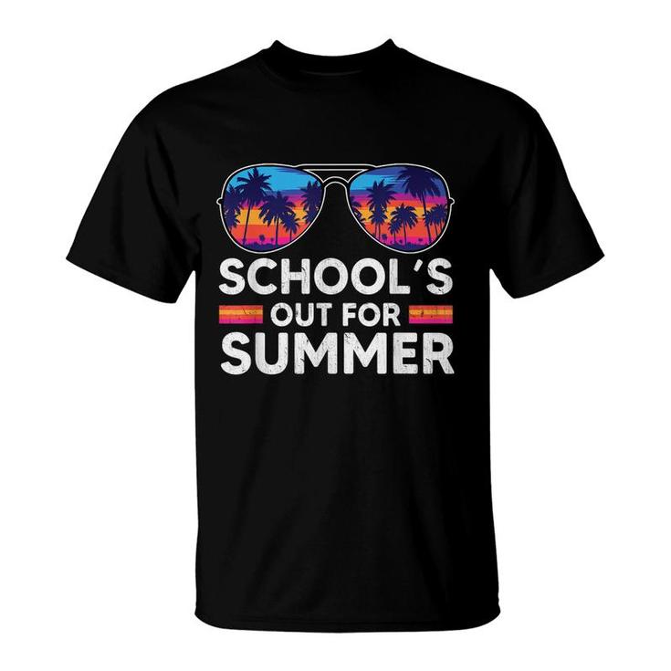 Vintage Last Day Of School Schools Out For Summer Teacher T-Shirt
