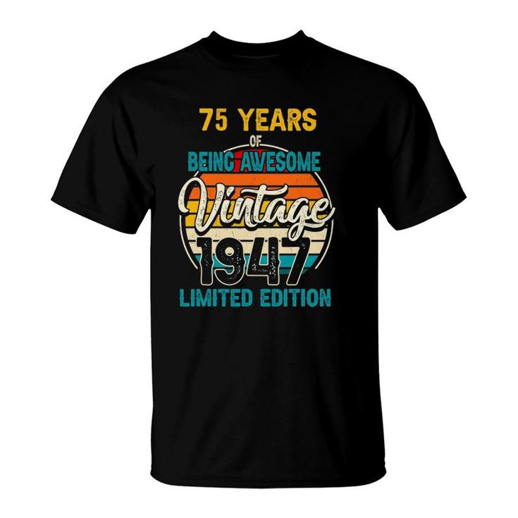November 1942 Birthday 75 Years of Being Awesome Tshirt