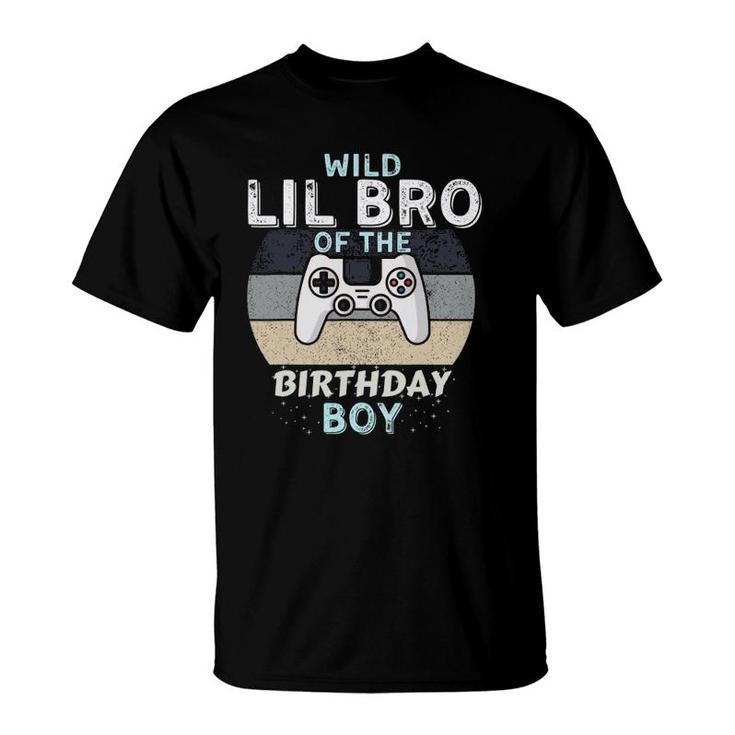 Wild Lil Bro Of The Birthday Boy Video Gamer Brother T-Shirt