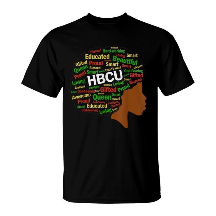 Women Hbcu Grad Afro History Girls Historical Black College  T-Shirt