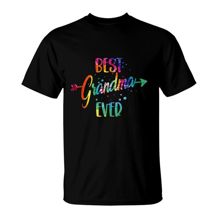 Womens Best Grandma Ever  Tie Dye Funny Grandma Mothers Day  T-Shirt
