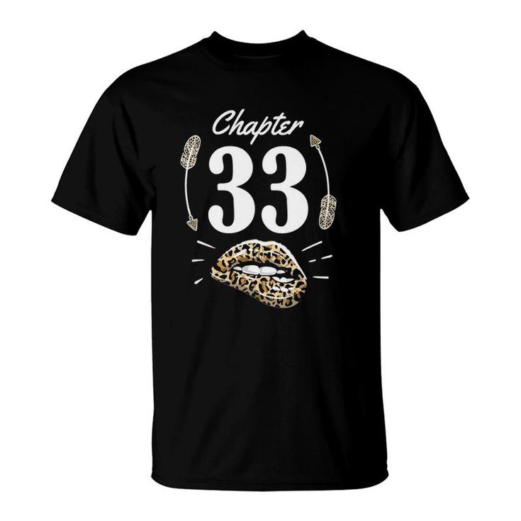 Womens Chapter 33 33Rd Birthday Party Thirty Three Years Old Gift V-Neck T-Shirt