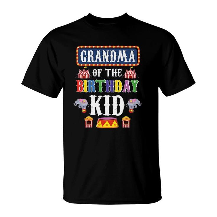 Womens Circus Birthday Grandma Of The Birthday Kid Carnival Party T-Shirt