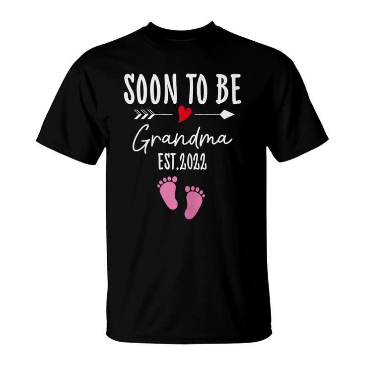 Womens Funny Soon To Be Grandma 2022 Quote Promoted To Grandma  T-Shirt