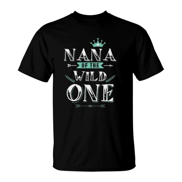 Womens Nana Of A Wild One V-Neck T-Shirt