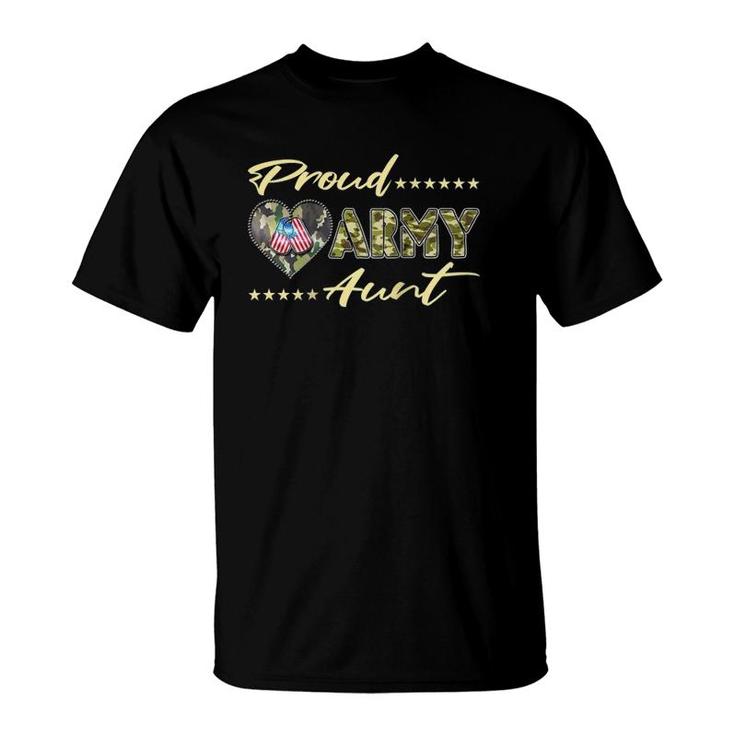 Womens Proud Army Aunt Us Flag Dog Tags Military Auntie Family Gift Raglan Baseball Tee T-Shirt