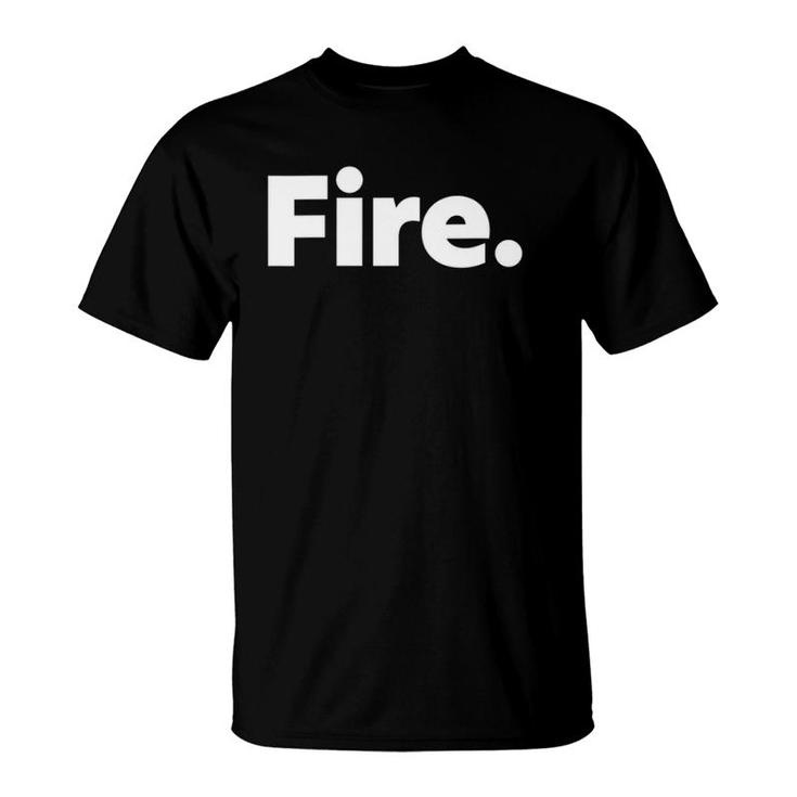 Womens That Says Fire V-Neck T-Shirt