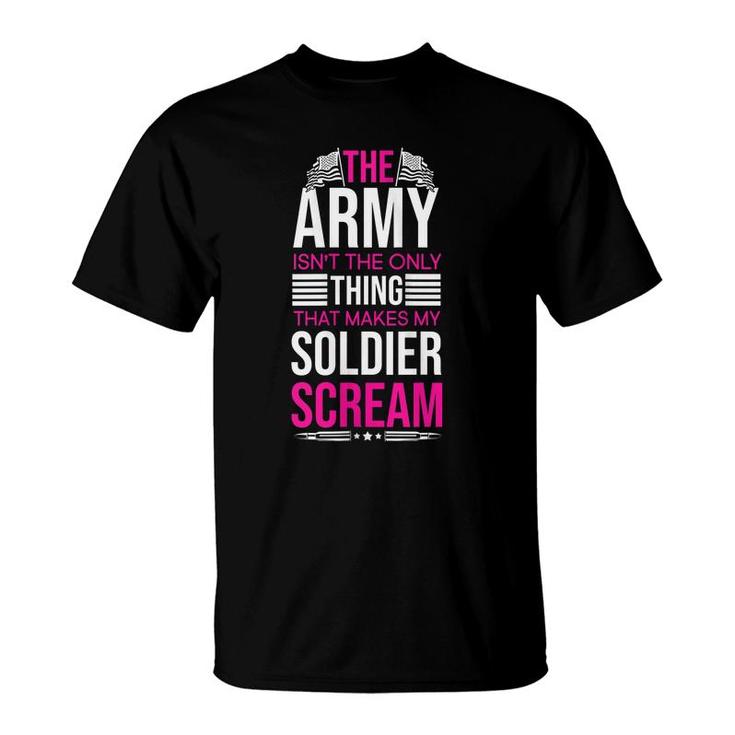 Womens Us Army Soldier Husband Wife Veterans Day Military  T-Shirt