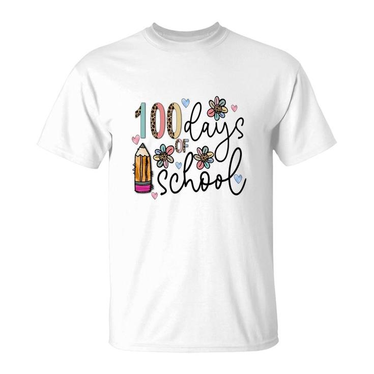 100 Days Of School Being A Good Teacher  T-Shirt