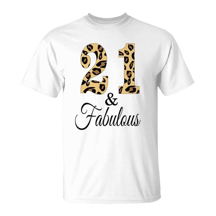 21St Birthday Fabulous Interesting Gift For Friends T-Shirt