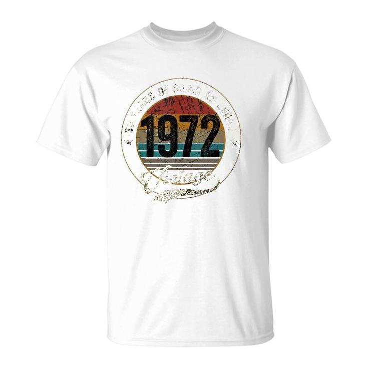 50 Years Old Vintage 1972 Being Awesome 50Th Birthday  T-Shirt