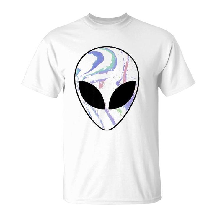 Alien Head Colorful Alien  Rave Tee Believe Ufo  T-Shirt