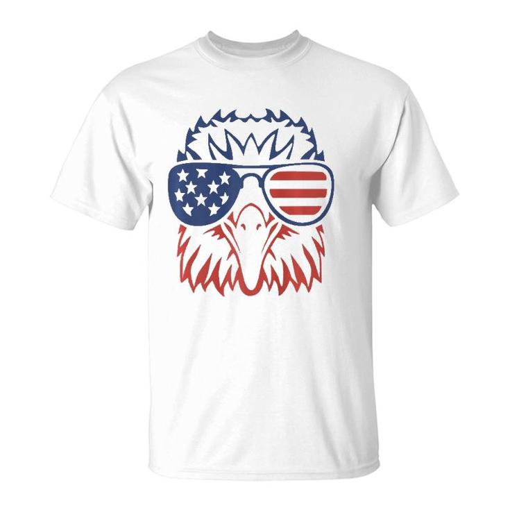 American Bald Eagle Usa Flag  4Th Of July Eagle Usa Tee  T-Shirt