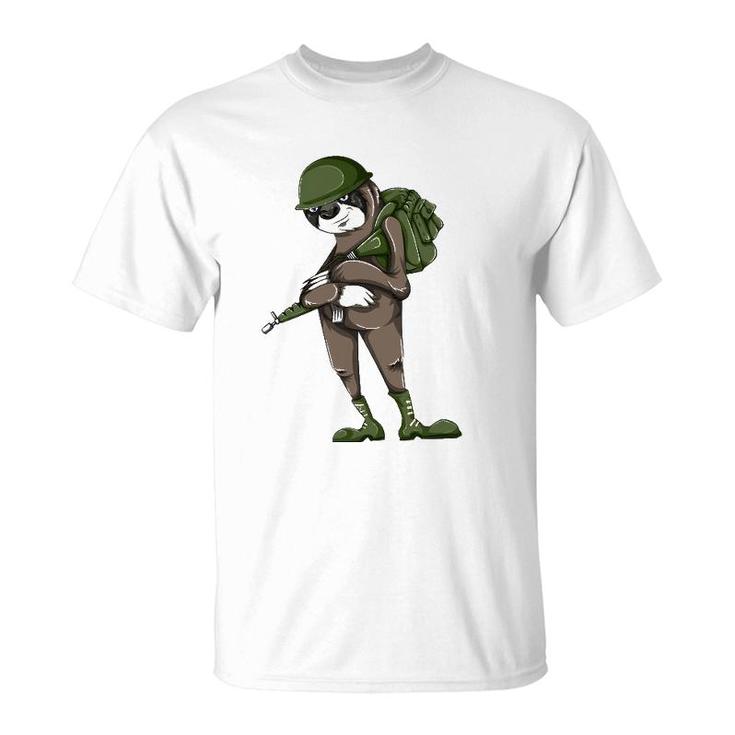 Army Sloth Animal Lover T-Shirt