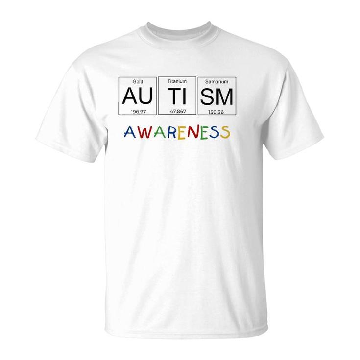 Autism Awareness  Periodic Table Science T-Shirt
