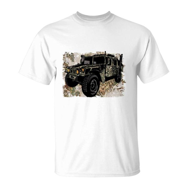Badass Design Tank Army For Hero Dad T-Shirt