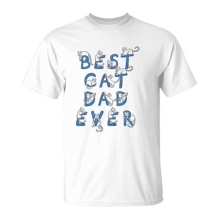 Best Cat Dad Ever Cats Kitten Funny Cute Lover Gift Graphic T-Shirt