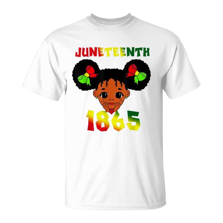 Black Girl Juneteenth 1865 Kids Toddlers Celebration   T-Shirt