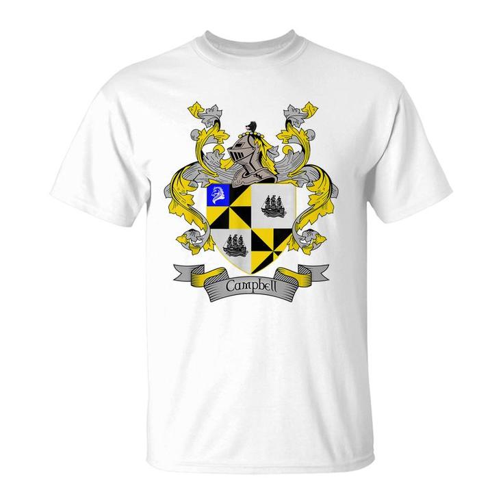 Campbell Coat Of Arms | Campbell Surname Family Crest  T-Shirt