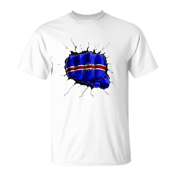 Cape Verde Flag  Cape Verdean Flag Fist Gift T-Shirt