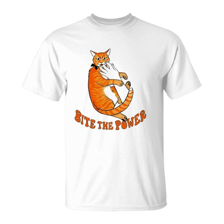 Cat Bite The Power Pet Lover T-Shirt