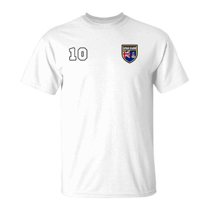Cayman Islands Number 10 Soccer Tee Flag Football T-Shirt