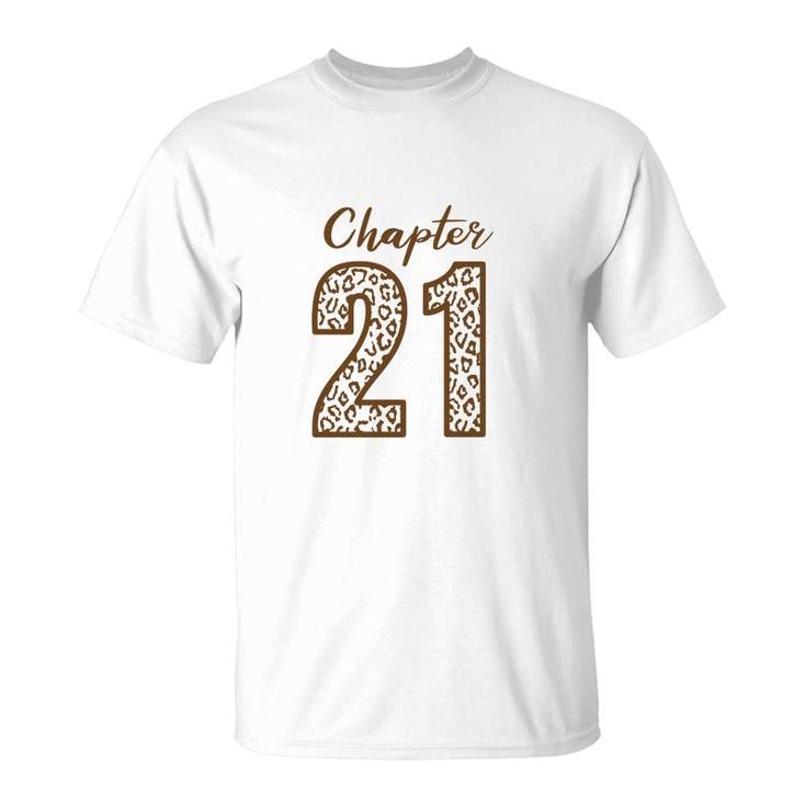 Chapter 21 21St Birthday Orange Leopard T-Shirt