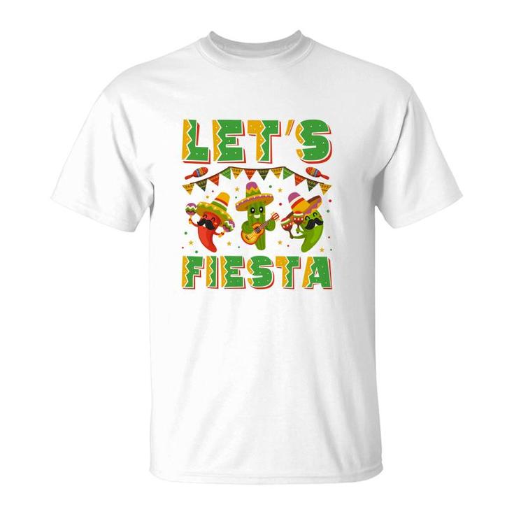 Cinco De Mayo Lets Fiesta Colorful Decoration T-Shirt