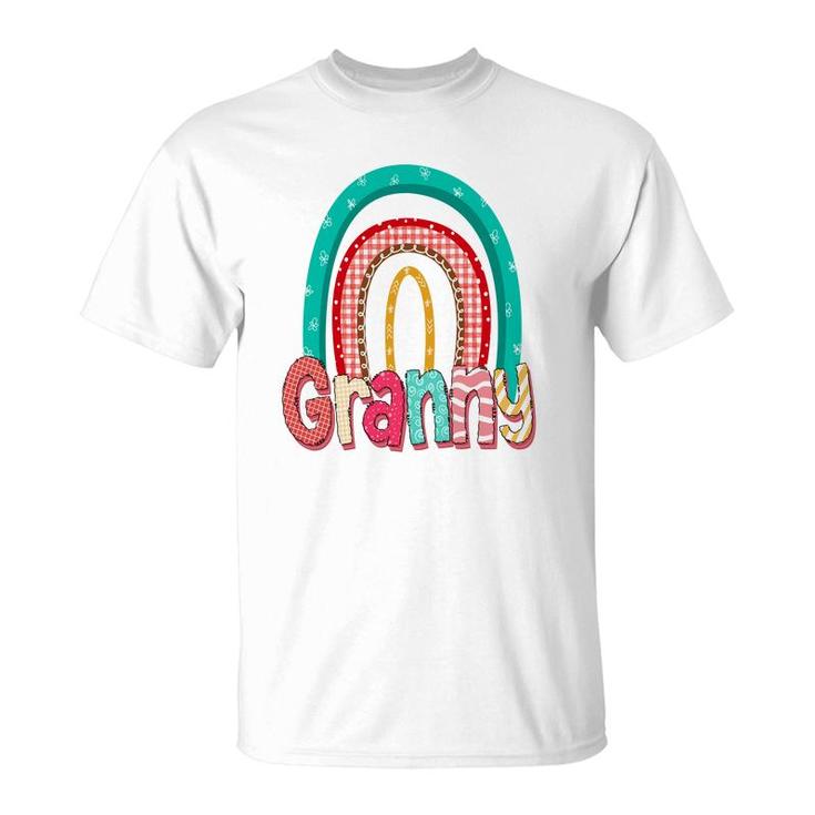 Colorful Rainbow For Granny From Daughter With Love Grandma New T-Shirt