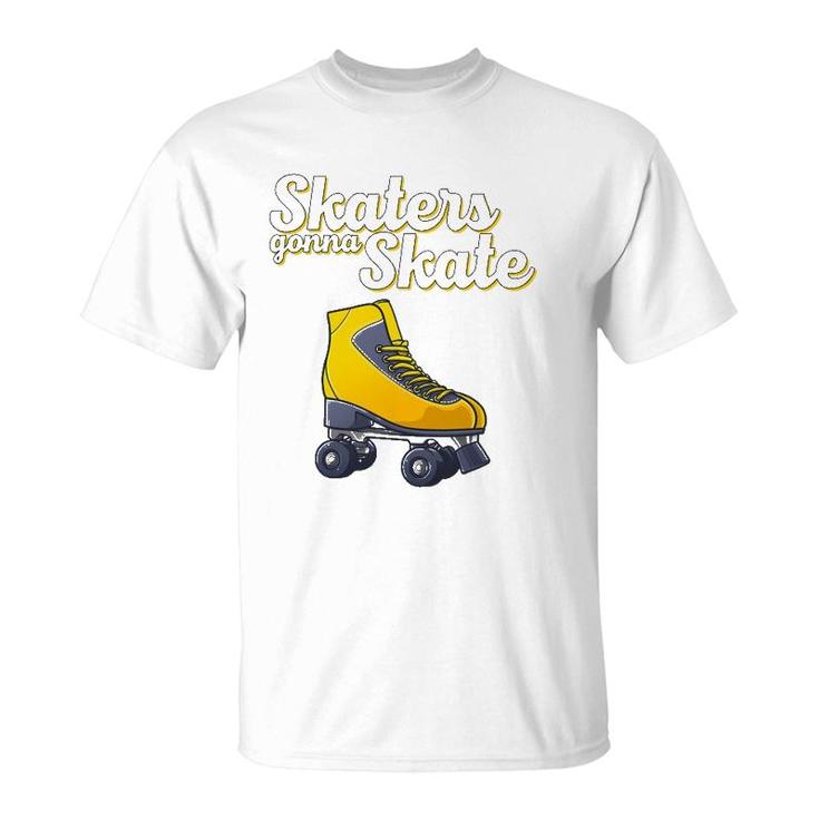 Cool Roller Skating For Men Women Roller Derby Disco Skater T-Shirt