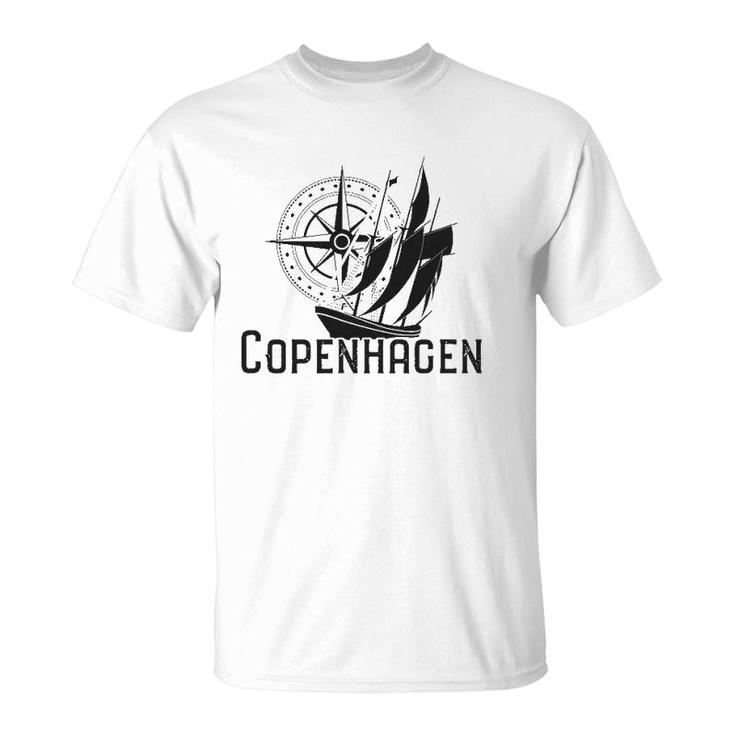 Copenhagen Nautical Sailboat Denmark Patriotic T-Shirt