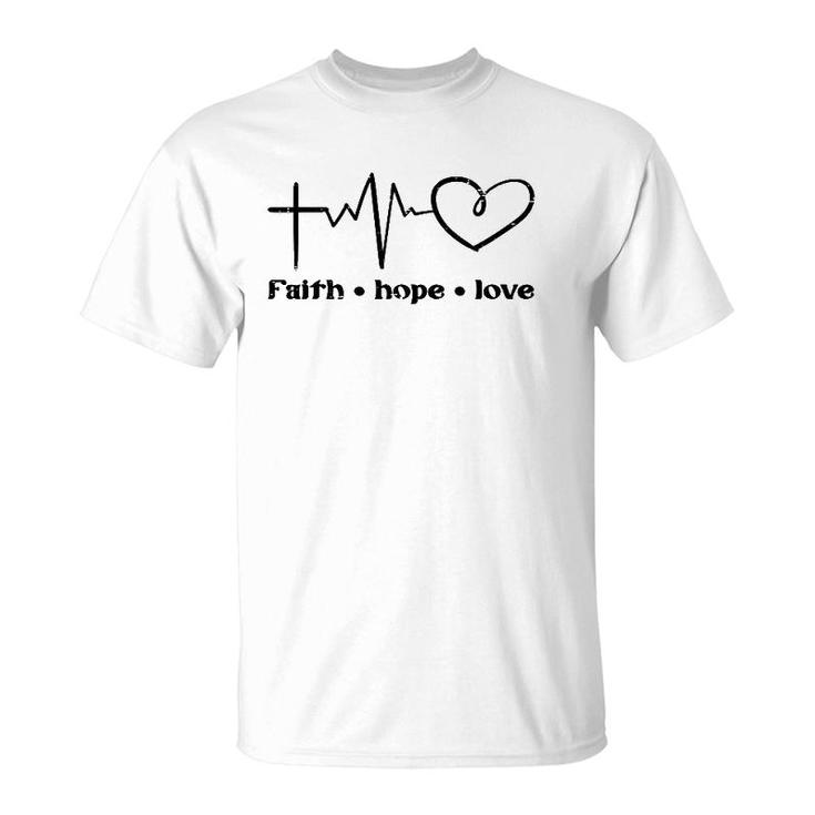 Cross Faith Hope Love God Jesus Christian Men Women Kids T-Shirt