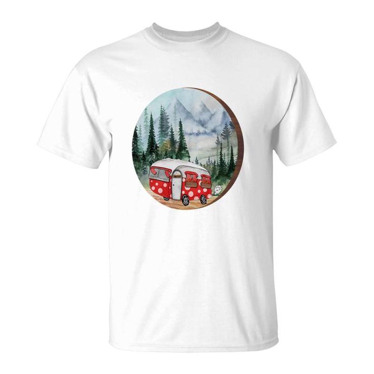 Custom Happt Life Happy Camper Camp Life T-Shirt