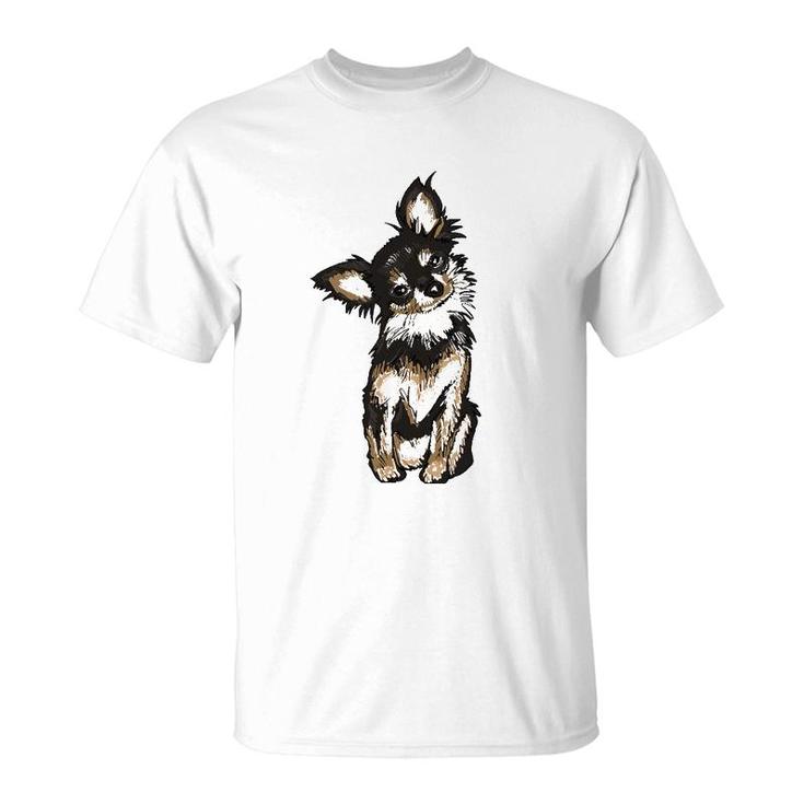 Cute Chihuahua Dog Illustration Chihuahua Owner T-Shirt