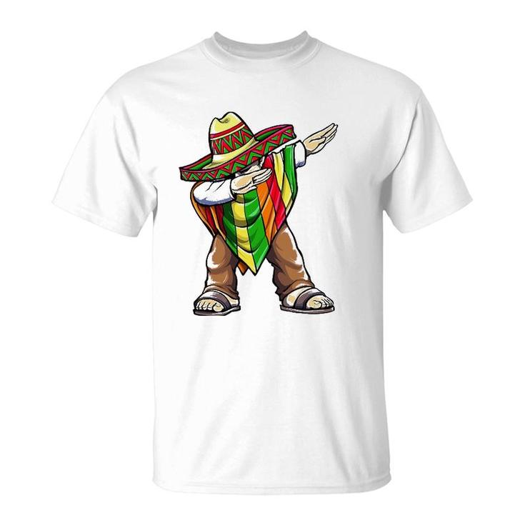 Dabbing Mexican Poncho Cinco De Mayo T-Shirt
