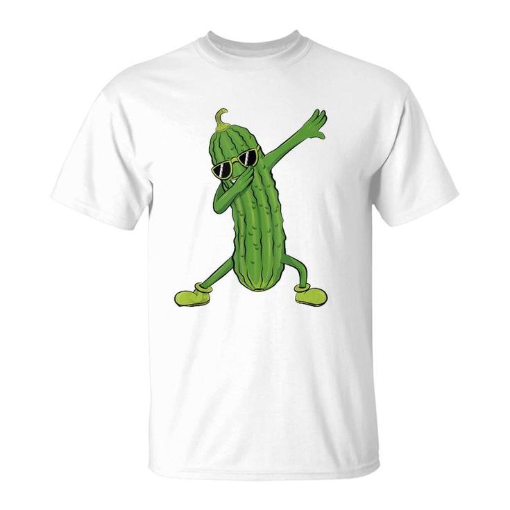 Dabbing Pickle Dancing Cucumber Lover Funny Gifts  T-Shirt