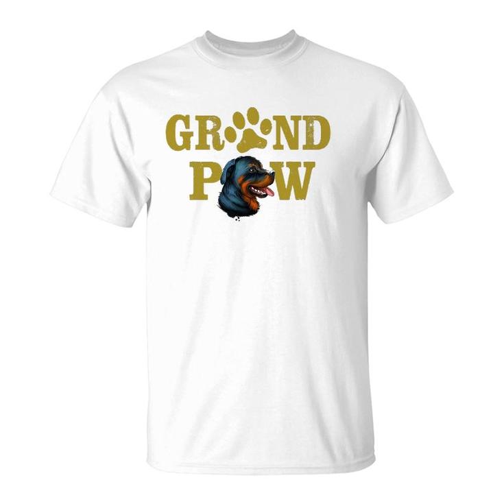 Dogs 365 Rottweiler Grand Paw Grandpaw Grandpa Dog Lover T-Shirt