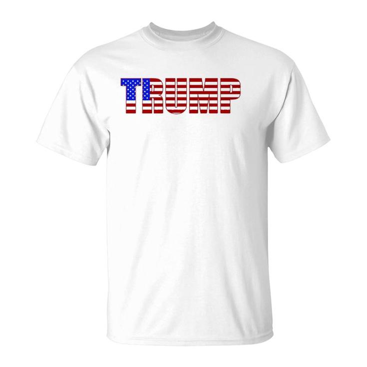 Donald Trump American Flag Patriotic Fourth Of July Usa T-Shirt