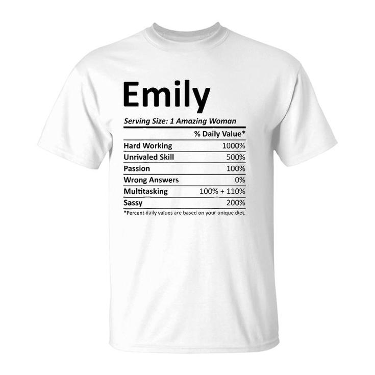 Emily Nutrition Personalized Name Funny Christmas Gift Idea T-Shirt