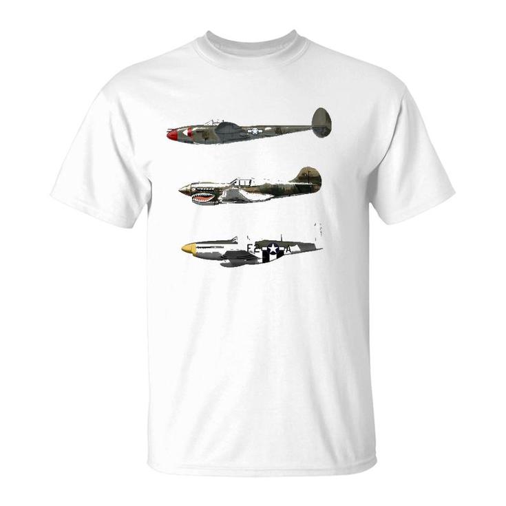Fighter Airplanes Warbirds Fighter Planes T-Shirt