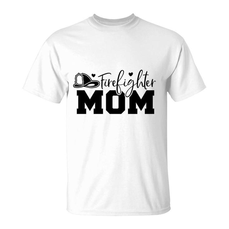 Firefighter Mom Great Black Graphic Meaningful T-Shirt